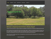 Tablet Screenshot of beginning-point-rv-park.com